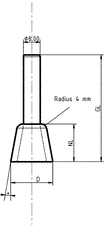 Seitenwangenfräser Radius L=17mm